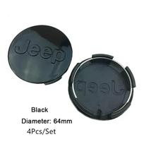 56/64 mm Automobilio ratlankių centriniai dangteliai Jeep Cherokee Renegade Tj Liberty Patriot Compass Grand Commander priedams black