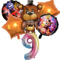 FNAF Balionų Rinkinys Penki Naktys Pas Fredį Gimtadienio Šventės Dekoracija Teminės Šventės Dekoracijos Animacinių Filmų Anime Dekoracija Balioniniai Dovanos