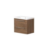 SCANDIC, spintelė su praustuvu, 2 stalčiai, 61cm, varinis ąžuolas