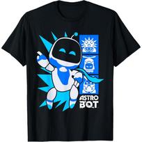 Astro Bot Rescue Mission Victory Pose Game T-Shirt(1) M juoda
