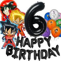 Dragon Ball Gimtadienio Dekoracijos Goku Figūrėlės Lipdukai Balionai Vienkartiniai Indai Staltiesė Šiaudeliai Lėkštės Kūdikio Krikšto Reikmenys