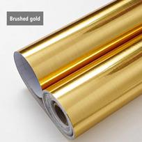 PVC Šlifuoto Metalo Auksinė Sienų Danga Nerūdijančio Plieno Veidrodinė Sidabrinė Momentinės Lipdukai Lipnūs Spintelių Baldų Atnaujinimo Plėvelė 3m x 40cm