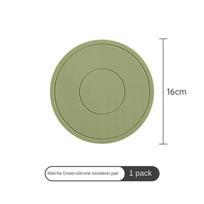 Atsparus aukštai temperatūrai Sustorintas silikoninis padėkliukas Apvalus Mikrobangų krosnelės kilimėlis Silikoninis kilimėlis Padėkliukas Izoliacinis kilimėlis 16cm&Round beige