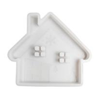 Christmas House Silicone Candle Molds for Epoxy Resin, Silicones Concrete Cement Moulds white