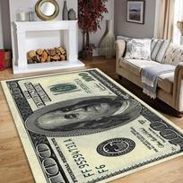 Svetainės kilimas JAV dolerio kupiūros tema Kilimas Neslystantis Minkštas Lengvai valomas Patvarus Madingas Personalizuotas Dekoras Plotas Namų Dekoro Kilimėlis 40X60cm gray