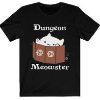 Funny Dungeon Meowster T-Shirt DnD Shirt Cat DM T-Shirt Unisex Tee 4XL įvairiaspalvis
