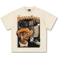 2026 Hot Sale Snoop Dogg Vintage Rap Graphic T Shirt Cotton Short Sleeve Oversized Loose Unisex Hip Hop Rapper Retro Streetwear Casual Tops XXXL black