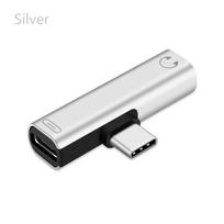 Universal Metal USB C AUX Splitter Headphone Jack Audio Convertor Type-C To 3.5mm Adapter sidabras