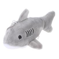 Shark Keyring Simulation Shark 12CM Shark Key Chain Key Chain Pendant Shark Plush Toy Ocean Animal gray