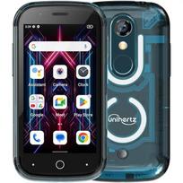 Unihertz Jelly Star Išmanusis telefonas Android 13 4G 3 coliai Mažiausias pasaulyje Skaidrus dizainas LED šviesa NFC OTG, Mėlynas Dvi SIM kortelės
