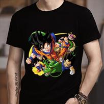 Dragon Ball Goku marškinėliai Mada suaugusiam vyrui Anime drabužiai Unisex apvali apykaklė trumpomis rankovėmis Mada Juodi medvilniniai marškinėliai Viršus Dovana 130 brown