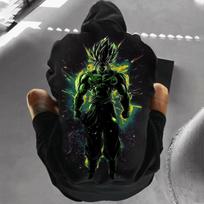 Dragon Ball Brolli Rudens ir žiemos gobtuvas, Japonijos Harajuku Y2k Negabaritinis ilgomis rankovėmis viršus, Gimtadienio dovana S gray