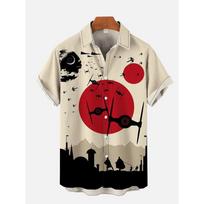 Disney Vasaros Mada Anime Marškinėliai Vyrams Havajietiški Trumpomis Rankovėmis Marškiniai Laisvalaikio Berniukų Drabužiai Mergaičių Paauglių Marškinėliai 4XL beige