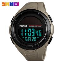 Fashion personalized creative solar electronic watch, multi-functional waterproof watch chaki