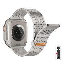 Stainless Steel Band for Apple Watch Ultra 3 49mm 44mm 45mm 46mm 42 40 41 38mm Magnetic Strap for IWatch Series 11 10 9 8 7 6 SE 38 40 41mm gray