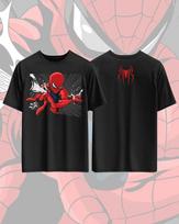Medvilniniai marškinėliai su Marvel Žmogaus-voro raštu vyrams ir moterims, Anime stiliaus marškinėliai, Laisvalaikio madingi laisvi marškinėliai, Streetwear M gray