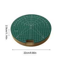 Rotating PVC Table Tennis Racket Cutting Board Professional Universal Cutter Smooth Rotation Tool for Rubber Sheet Trimming blue