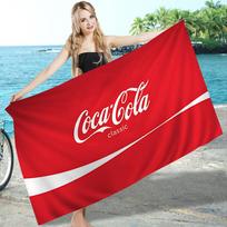 C-Coca-cola Logotipas Mikropluošto Spausdintas Paplūdimio Rankšluostis Kalnų Kopimas Joga Paplūdimys Plaukimas Bėgimas Sugeriantis Minkštas Rankšluostis Polyester 50x100cm