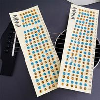 Beginner Guitar & Ukulele Scale Marking Stickers beige