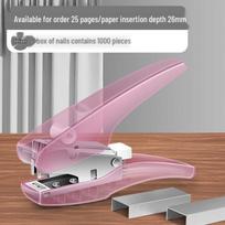 Effort-Saving Handheld Stapler for Thick Books - Ideal for Students, Offices, Large-Scale Use, and Packaging. white