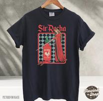 Sir Racha Comfort Colors Tshirt, Sriracha Graphic Tee, Medieval art tshirt, Funny Meme Shirts M gray