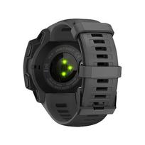 Kvėpuojantis silikoninis dirželis Garmin Instinct 2 E/Esports/Tactical/Tide Solar Juodas plieninės sagties laikrodžio keičiamas riešo dirželis For Instinct Tide gray