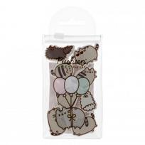 Set of 8 erasers with a Pusheen print