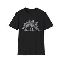 Stegosaurus Skeleton T Shirt Soft Ringspun Cotton Vintage Comfortable Streetwear Unisex Breathable Stretched Slightly XL gray