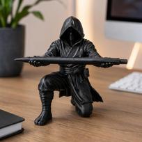 3D Printed Desktop Shadow Warrior Organizer Black Pen Holder Novelty Gift Miniature Creative Samurai Ornament one size brown