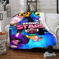 Brawl Stars pledas Patogus Tinka sofai, lovai, biuro kėdei Visų sezonų naudojimui Žaismingas dizainas Dovana kelionėms, namams, gimtadieniams 100cmx150cm