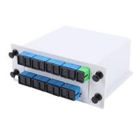 PLC Splitter 1x16 SC UPC Cassette Card Inserting Optical Fiber Splitter for Home Wiring