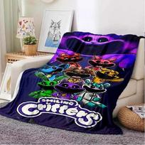 3D spausdinta antklodė kūdikiui CATNAP DOGDAY Animacinis filmukas Besišypsantis Critters Babes Kilimas Itin minkštas šiltas miegamojo svetainės miegamojo sofa-lova Automobilis 75x100CM 30x40nch gray