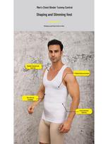 Men's Mesh Shaping Vest BX09: Breathable Chest Binder, Tummy Control, Back Support, Sporty. Double Extra Large juoda