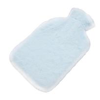 Hot Water Bottle 2000ML Water Injection Hot Water Bag With Plush Cover for Discomfort Relief Blue mėlyna