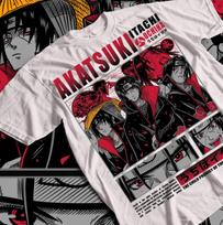 Itachi Uchiha T-Shirt Naruto Shippuden Japanese Anime Manga Style Shirt All Size XL gray