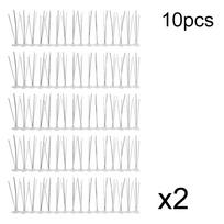10Pcs 30cm Stainless Steel Anti Bird Spike Outdoor Bird  lent Bird Spikes Tool white