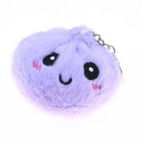 1Pcs Cartoon Cute Simulation Dumpling Plush Keychain Backpack Pendant Trendy  Style Bag Hanging Decoration Toy Gift violetinė