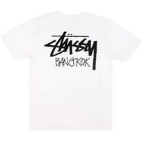Stussy Bankoko Riboto Leidimo Tailandas Miesto Išskirtinė Serija Galinės Raidės Spausdinimas Apvalus Kaklas Megztinis Trumpomis Rankovėmis T-Marškinėlis STS-TSASEBTSW1CC8 XL black