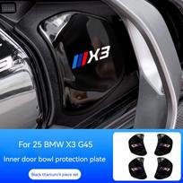 4 vnt. automobilio vidinės durų rankenėlių apsauginiai lipdukai iš nerūdijančio plieno, skirti BMW X3 G45 G48 2024-2025, lipdukų stiliaus priedai npmk56 rlgc6 juoda