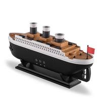 Titanic Ship Model Decoration Air Humidifier 250ml Essential Oil Diffuser Jellyfish Smoke Ring Spray Aroma Diffuser For Home UK white
