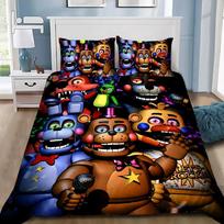3D Print Bedding Set F-Five-Nights At Freddy´s FNAF Duvet Cover Comforter Bed Youth Girls Boys Bedroom Decoration Gift 135x200cm gray