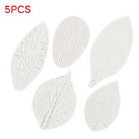 Silicone Leaf Cake Mold Set For Fondant And Clay Decorations With 3d Texture For Baking Enthusiasts pilka spalva