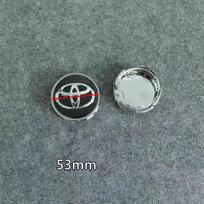 4 vnt. 53 mm ratlankių centriniai dangteliai, skirti Toyota gray