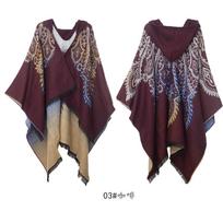 Women's Poncho with Hood Cardigans Blanket Shawls with Tassels Oversized Shawl Wraps for Women Open Front Poncho Cape Ponchos Hooded Wraps Cardigan one size gray