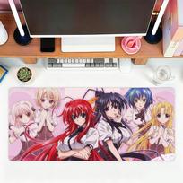 H-High School DxD Rias Gremory Mouse Pad For Office Gaming And Keyboards Non-Slip Large Waterproof 30cmx60cm red