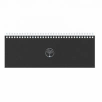 Horizontalus stalo kalendorius MEMO ECO CARDBOARD 2027m., juodos spalvos
