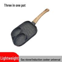 Non-Stick 4-Hole Breakfast Frying Pan for Eggs, Burgers, and Pancakes lightweight two-hole