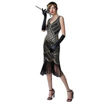 1920-ųjų retro kutų suknelė - Gatsby vakarėlio scenos pasirodymo kostiumas XL