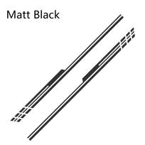 2PCS Universal Car Side Body Stickers Vinyl Film Decals Auto Accessories For Suzuki Volvo Tesla Skoda VW Volkswagen Seat Subaru Matt Black black
