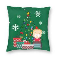 Mr Hankey Christmas South-Park Pillowcase Printed Fabric Cushion Cover Gift Pillow Case Cover Sofa Zippered 40*40cm 20x20Inch blue